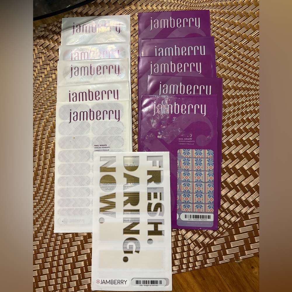 Jamberry Gold and Purple Nail Wraps Collection